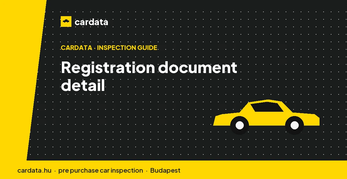 A close view of a vehicle registration document highlighting the first registration date that sets the warranty clock.
