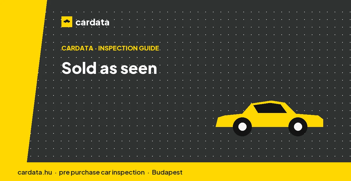 At auction, cars are often sold with limited inspection and little or no comeback if something is wrong.