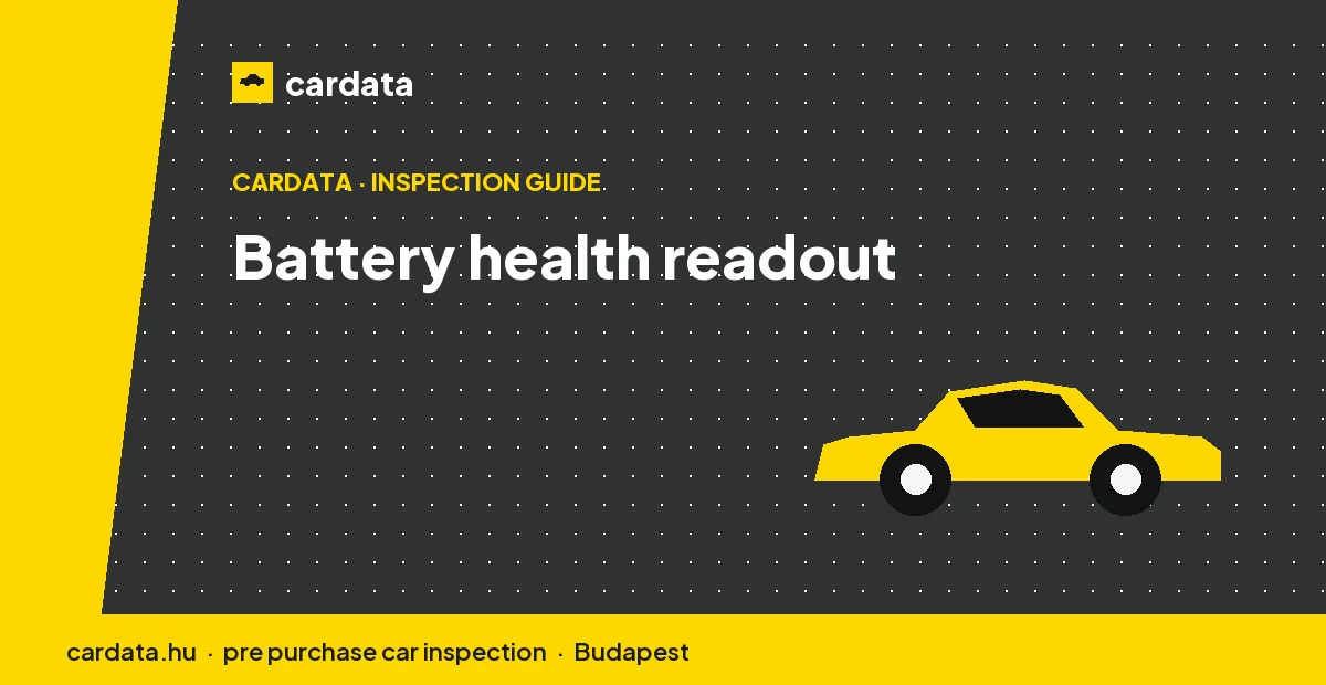 An inspector's tablet displays the measured state of health and usable capacity of a used EV battery.