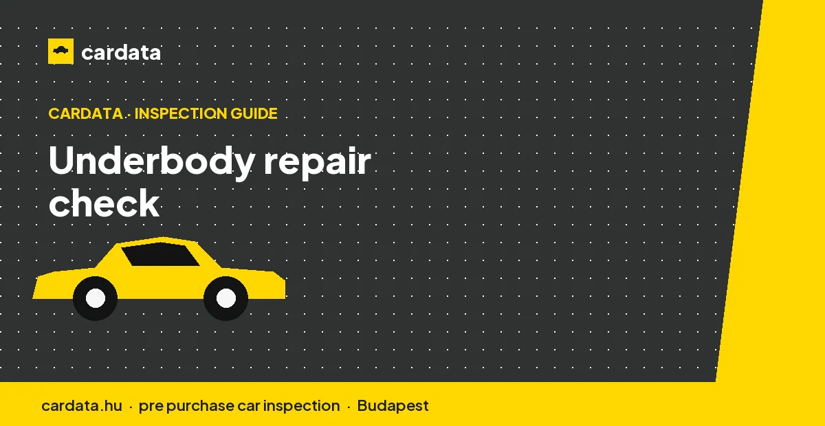 Torch light on the underside of an imported car, revealing weld seams and fresh sealant that can indicate earlier accident repair.