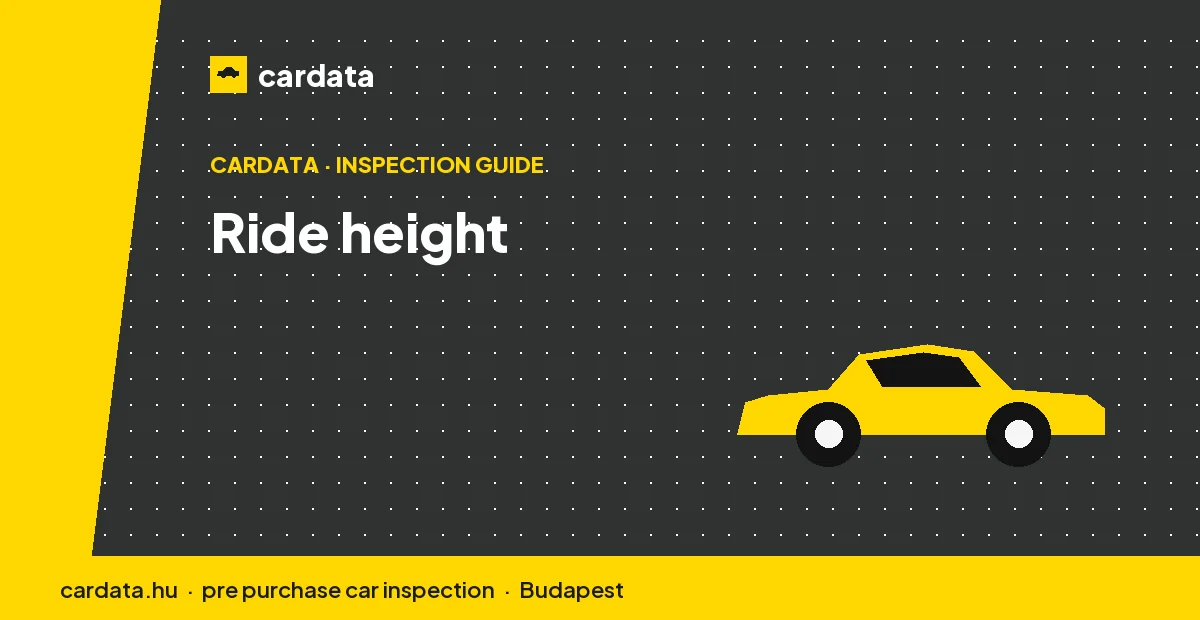 Air suspension should hold the car level and at the correct height, front to rear and side to side.