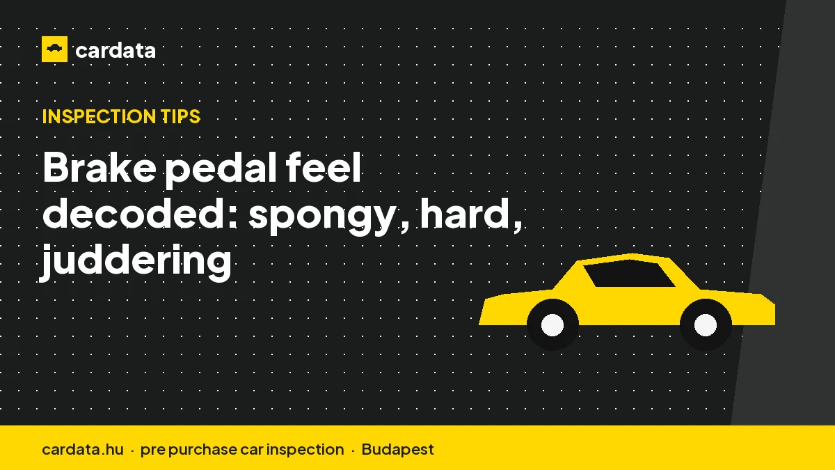 Brake pedal feel decoded: spongy, hard, juddering