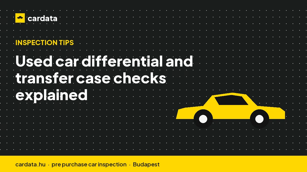 Used car differential and transfer case checks explained