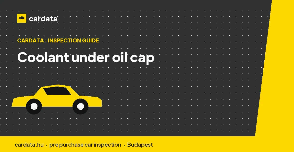 A creamy emulsion on the underside of an oil filler cap, one of the supporting signs that coolant is entering the engine.