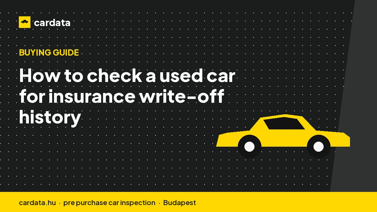 How to check a used car for insurance write-off history