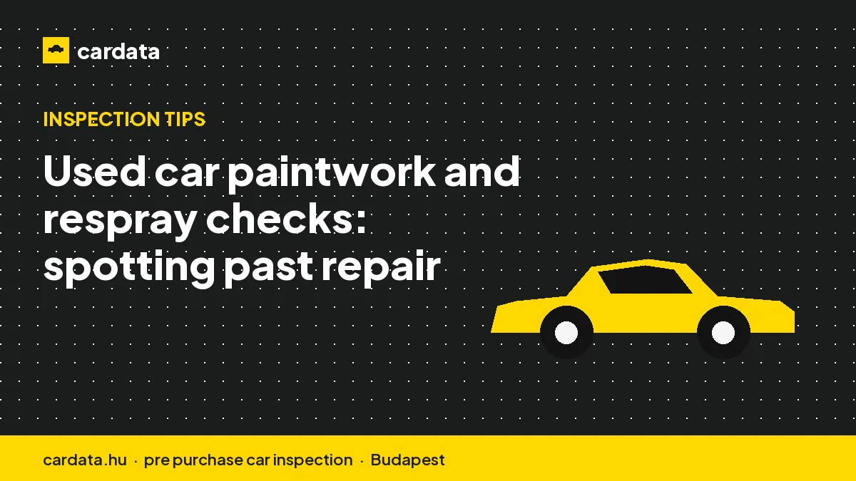 Used car paintwork and respray checks: spotting past repair