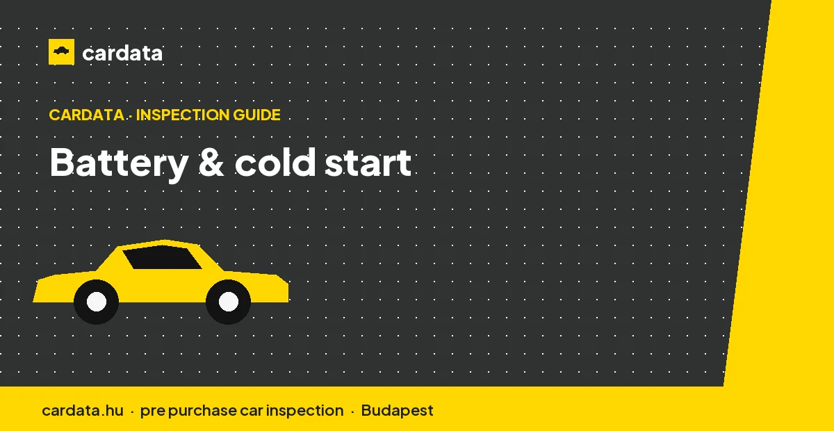 A genuine cold start is the best test of a weak battery and a struggling starter.