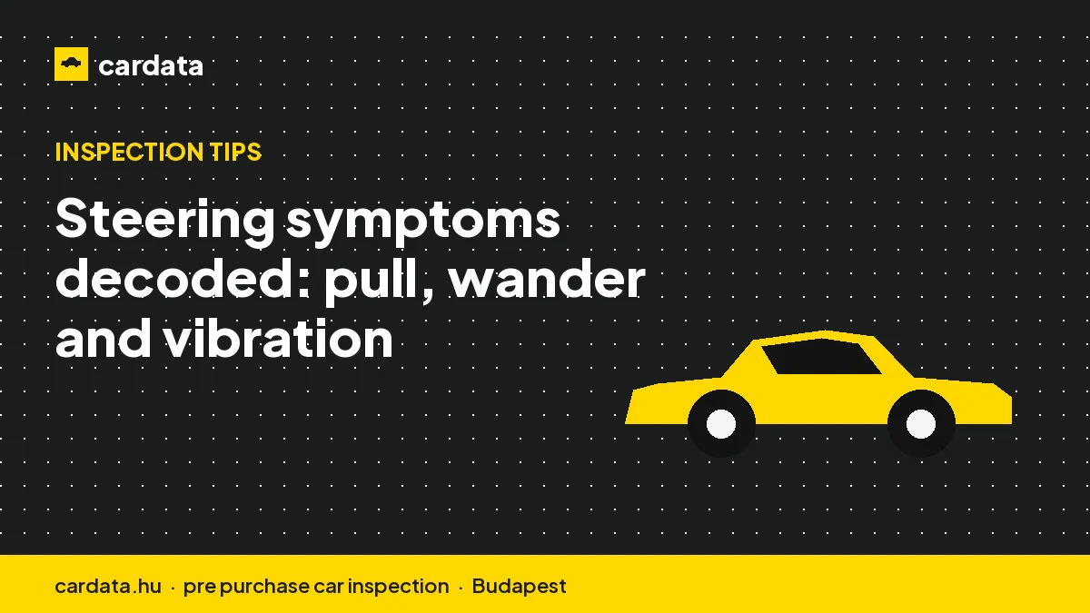 Steering symptoms decoded: pull, wander and vibration