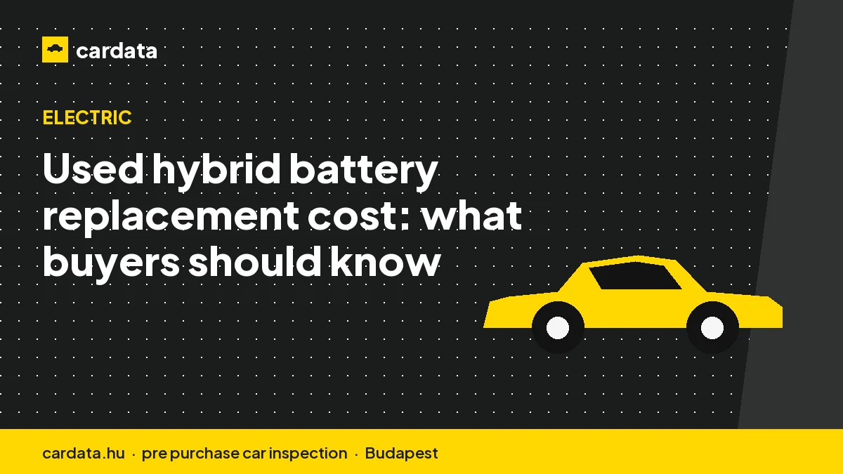 Used hybrid battery replacement cost: what buyers should know