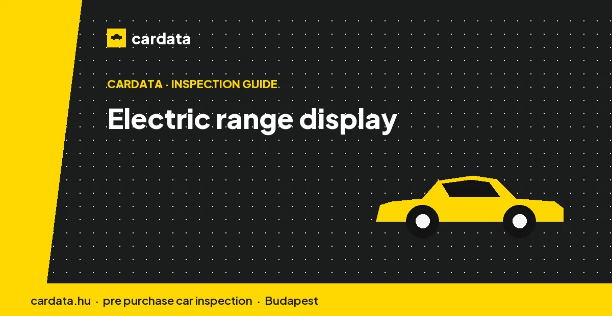 A dashboard showing the remaining electric range on a plug-in hybrid after charging, a measure of battery health.